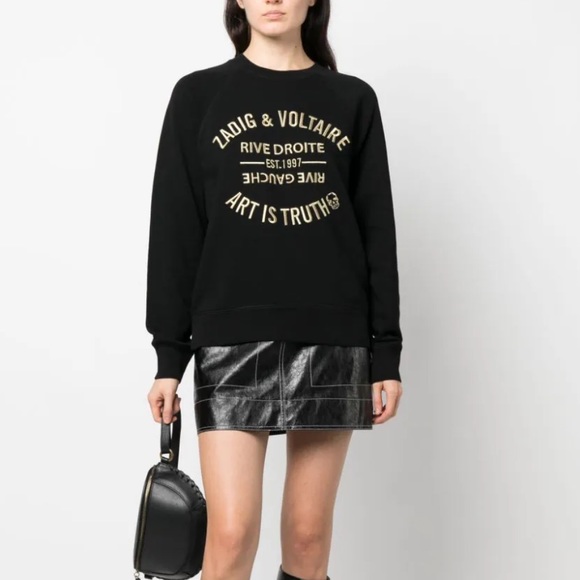 Zadig & Voltaire Sweaters - Zadig and Voltaire Logo Embroidered Sweatshirt Small